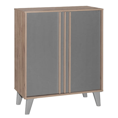 Shoe cabinet Milana pakoworld natural mo-anthracite 74x38x95cm