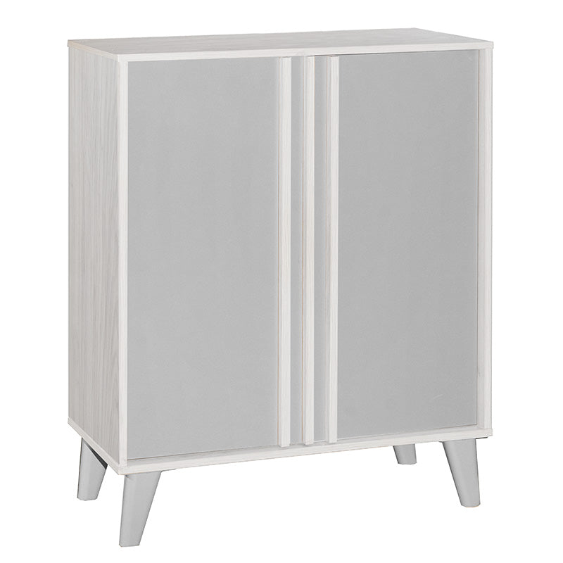 Shoe cabinet Milana pakoworld white sm-grey 74x38x95cm