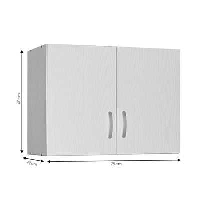 Cabinet Zelia pakoworld 2 doors white 79x42x60cm