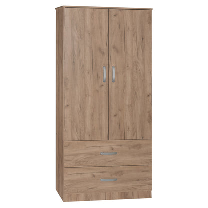 2 door wardrope and cabinet Zelia pakoworld natural 79x42x240cm