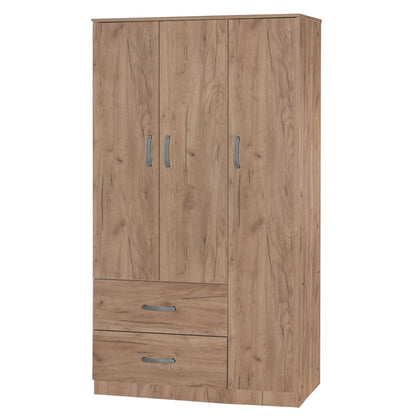 3 door wardrope and cabinet Zelia pakoworld natural 90x42x240cm