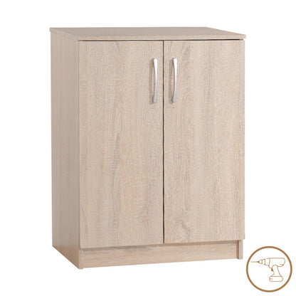 Shoe rack-cabinet Shordo melamine in natural color 60x40.5x80cm
