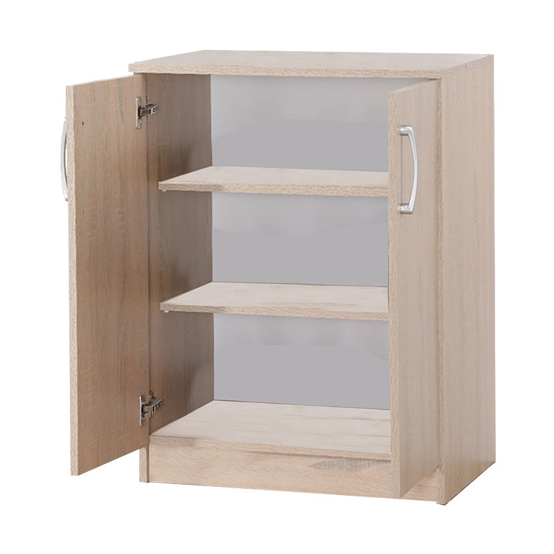 Shoe rack-cabinet Shordo melamine in natural color 60x40.5x80cm