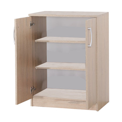 Shoe rack-cabinet Shordo melamine in natural color 60x40.5x80cm