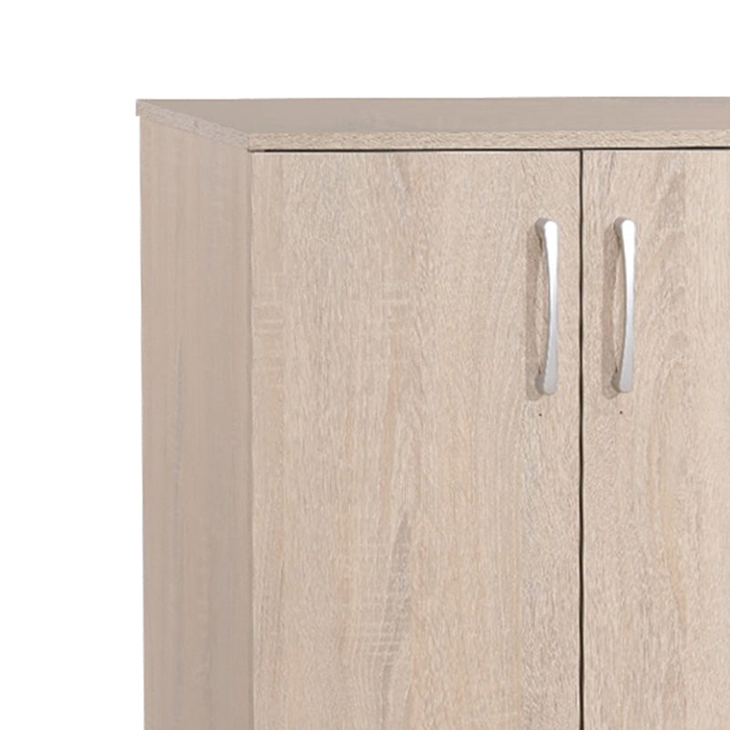 Shoe rack-cabinet Shordo melamine in natural color 60x40.5x80cm