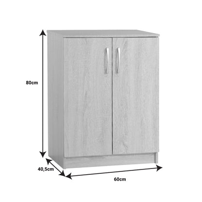 Shoe rack-cabinet Shordo melamine in natural color 60x40.5x80cm