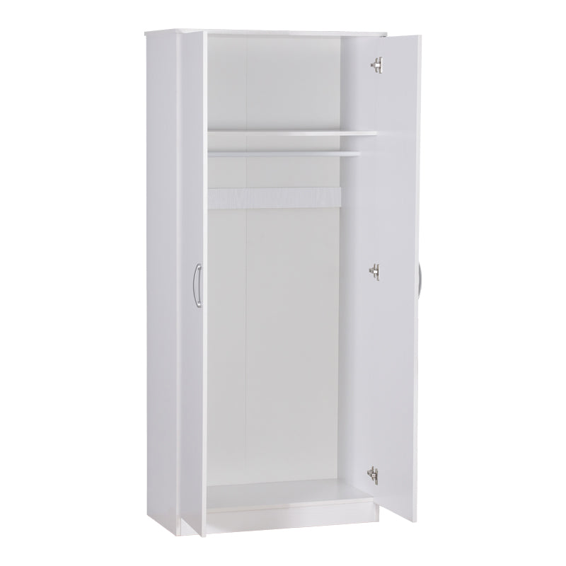 Zelia pakoworld two-leaf wardrobe in white  shade 79x42x180cm