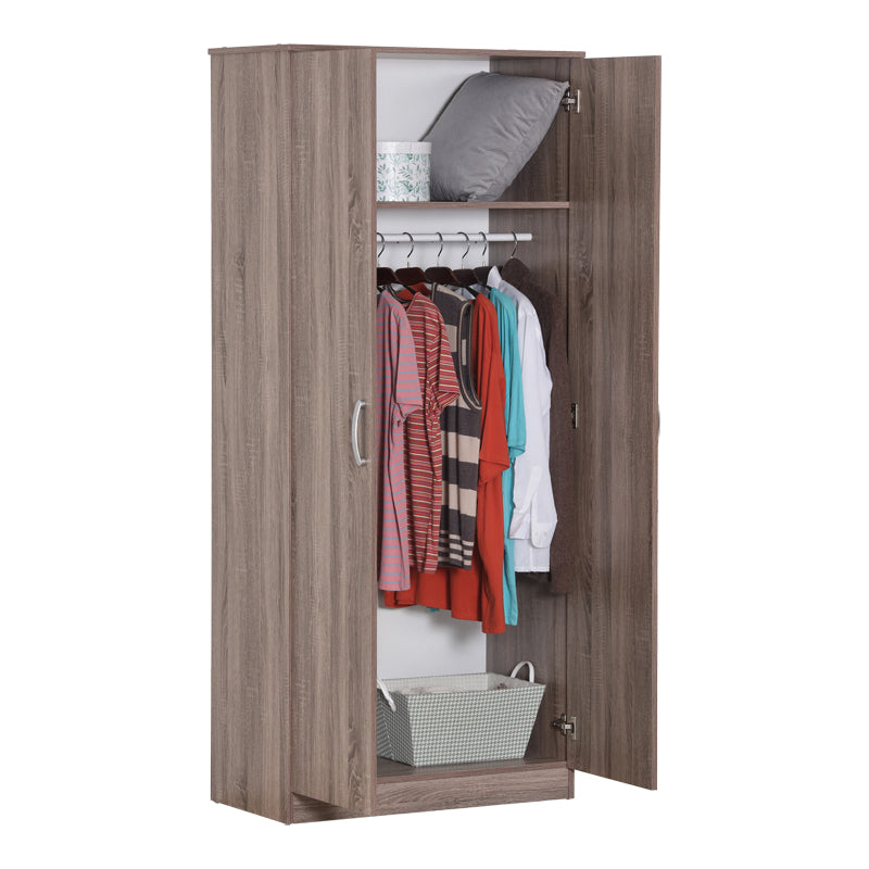 Zelia pakoworld two-leaf wardrobe in sonoma-oak shade 79x42x180cm