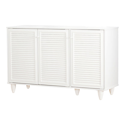 Shoe cabinet Ronan in white color 105x35x.66cm