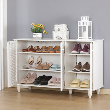 Shoe cabinet Ronan in white color 105x35x.66cm