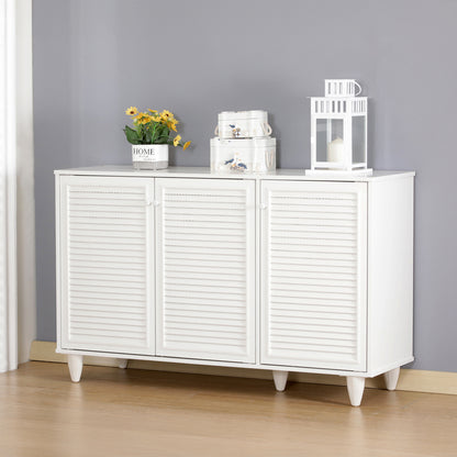 Shoe cabinet Ronan in white color 105x35x.66cm