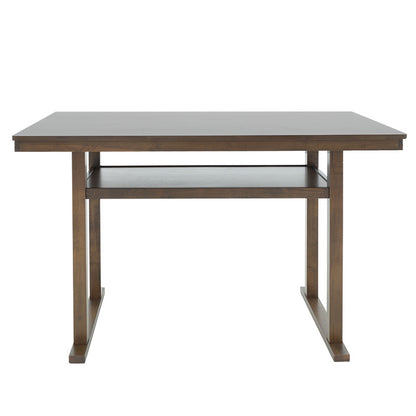 Bar table Tenor pakoworld natural wood rubberwood-MDF walnut 150x90x91.5cm