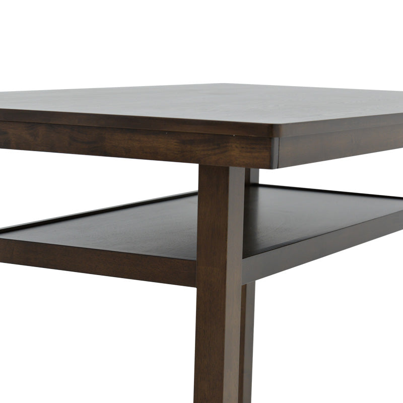 Bar table Tenor pakoworld natural wood rubberwood-MDF walnut 150x90x91.5cm