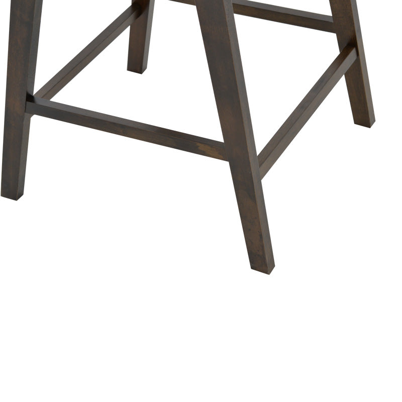 Bar stool Siera pakoworld black artificial leather - legs rubberwood walnut 45x58x95cm