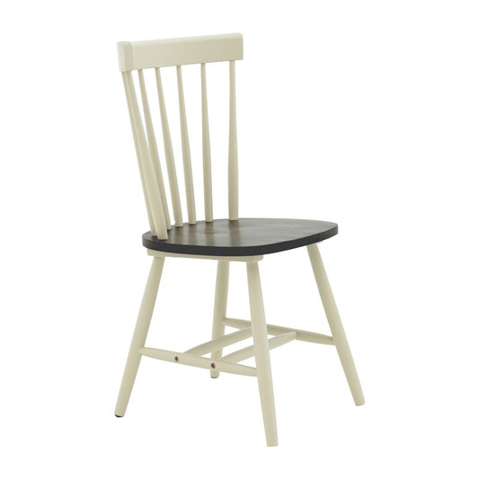 Larus pakoworld natural wood rubberwood anthracite chair-white 50x49x90cm