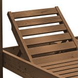 Двyместен шезлонг с навес от масивно дърво