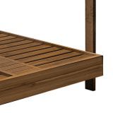 Двyместен шезлонг с навес от масивно дърво