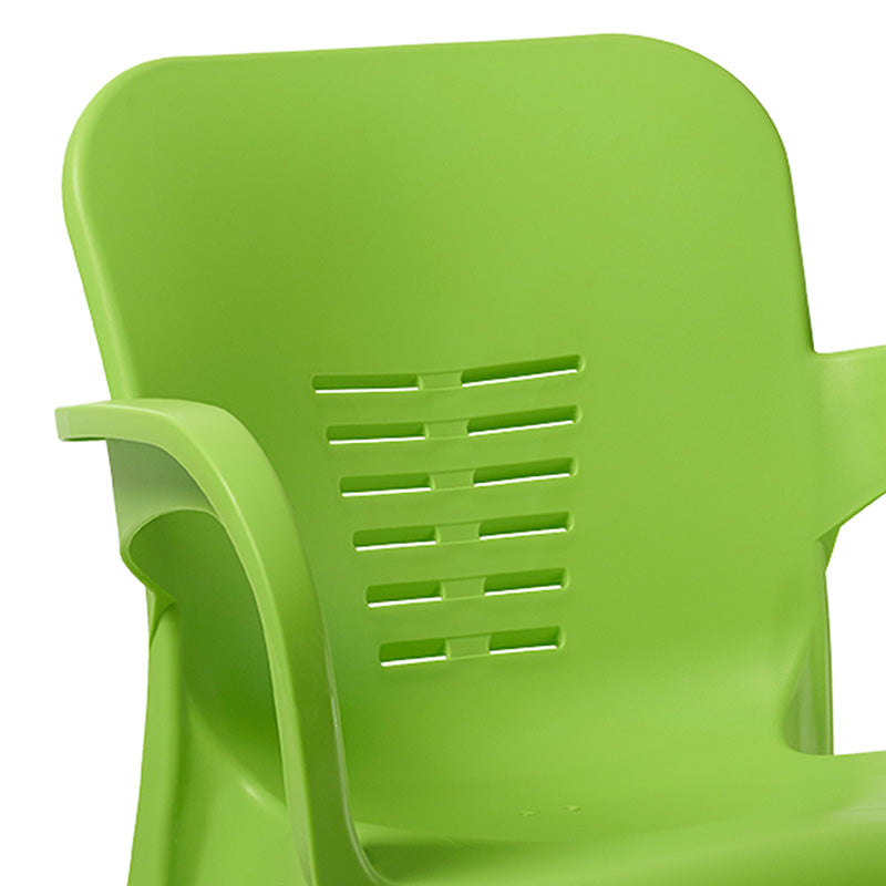 Armchair Feast pakoworld PP color green-aluminum leg