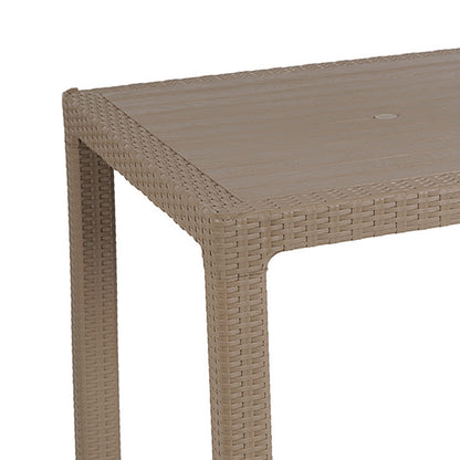 Table Explore with UV protection PP color cappucino 90x90x73.5cm