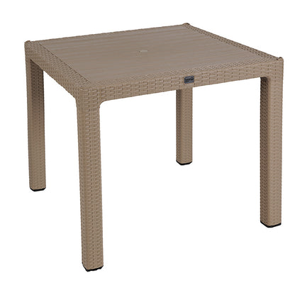 Table Explore with UV protection PP color cappucino 90x90x73.5cm