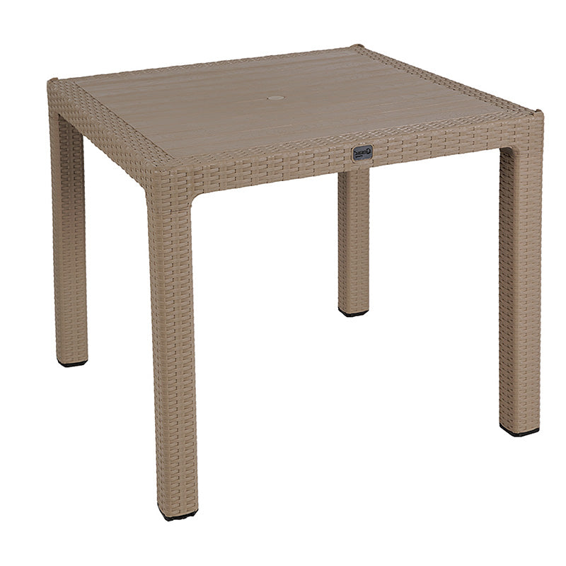 Table Explore pakoworld with UV protection PP color cappucino 90x90x73.5cm