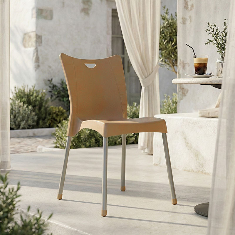 Chair Crafted PP color cappucino - aluminium leg