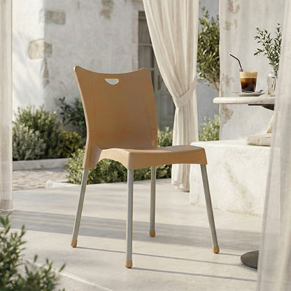 Chair Crafted PP color cappucino - aluminium leg