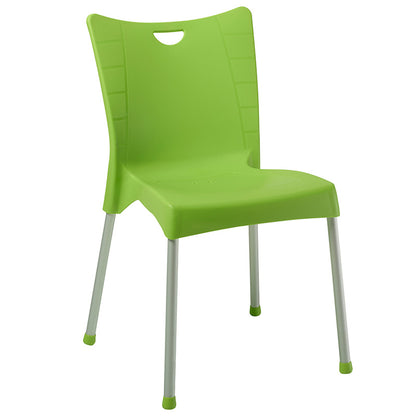 Chair Crafted PP color green - aluminium leg