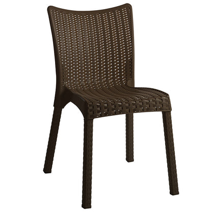 Dining set Explore-Confident set 5pieces PP brown 150x90x73.5cm