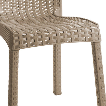 Icon-Confident dining set 5pcs PP in cappuccino color