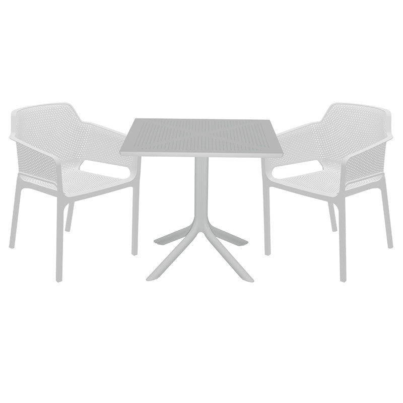 Dining set Groovy-Integral pakoworld set 3pieces PP white 80x80x74,5cm