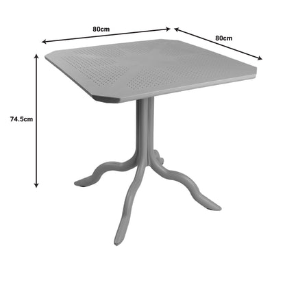 Icon PP table in cappucino color 80x80x74.5cm