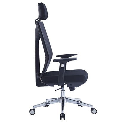Manager office chair Commend pakoworld with fabric mesh in black colour