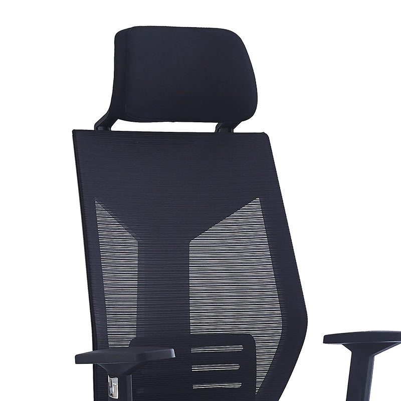 Manager office chair Commend pakoworld with fabric mesh in black colour