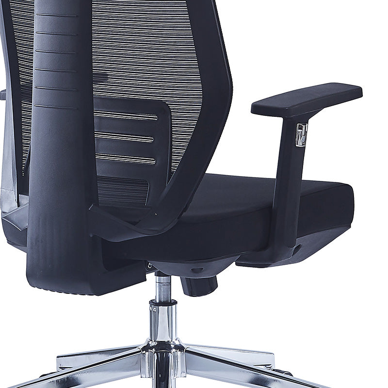 Manager office chair Commend pakoworld with fabric mesh in black colour