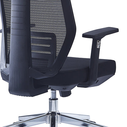Manager office chair Commend pakoworld with fabric mesh in black colour