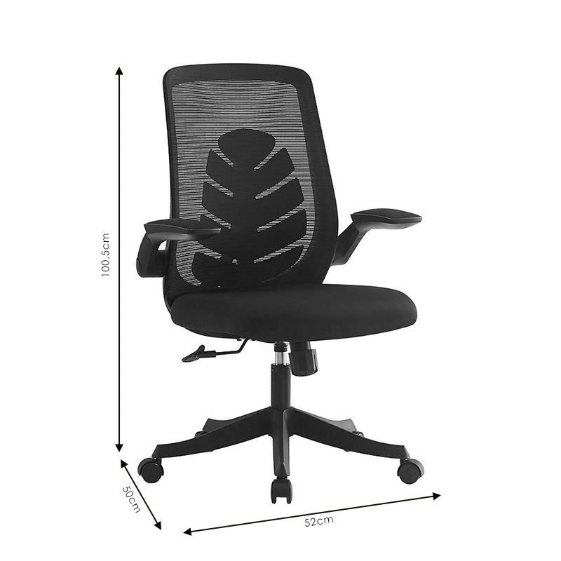 Office chair Enrich pakoworld with fabric mesh in grey colour