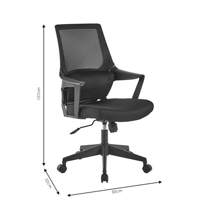 Office chair Fragrant pakoworld with fabric mesh in black colour
