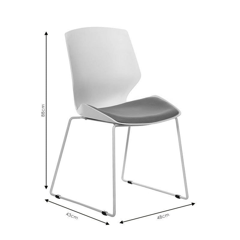 Visitor office chair Genuine PP white-grey