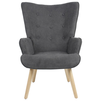 Armchair Fluffy fabric anthracite-natural 75x69x96cm
