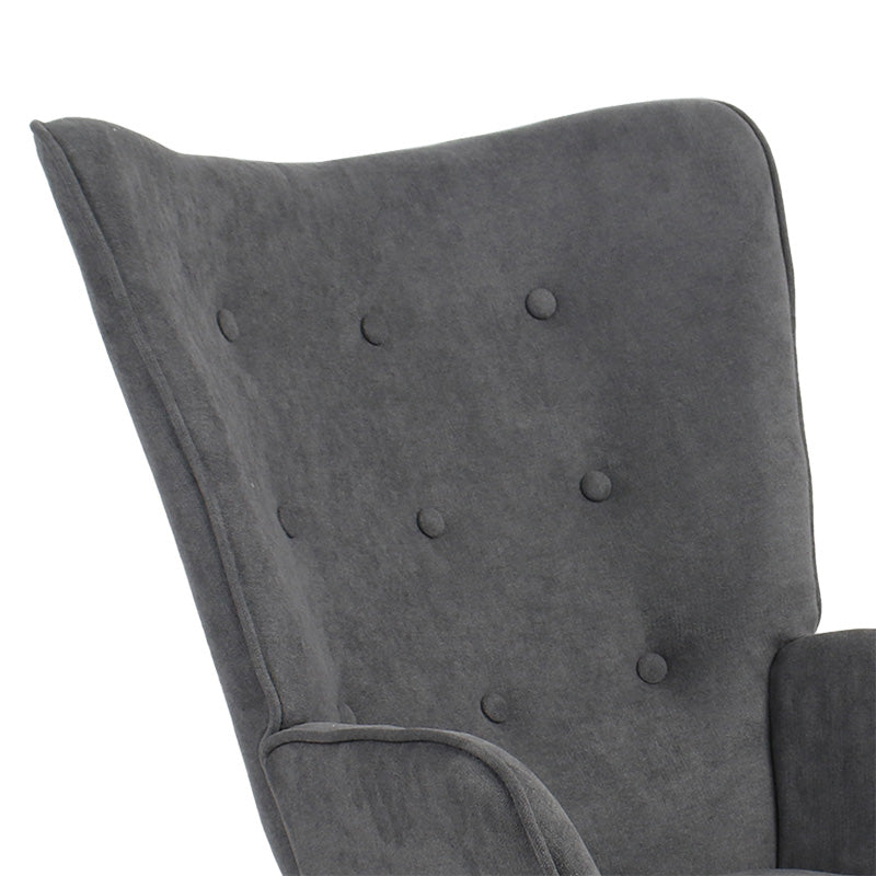 Armchair Fluffy fabric anthracite-natural 75x69x96cm