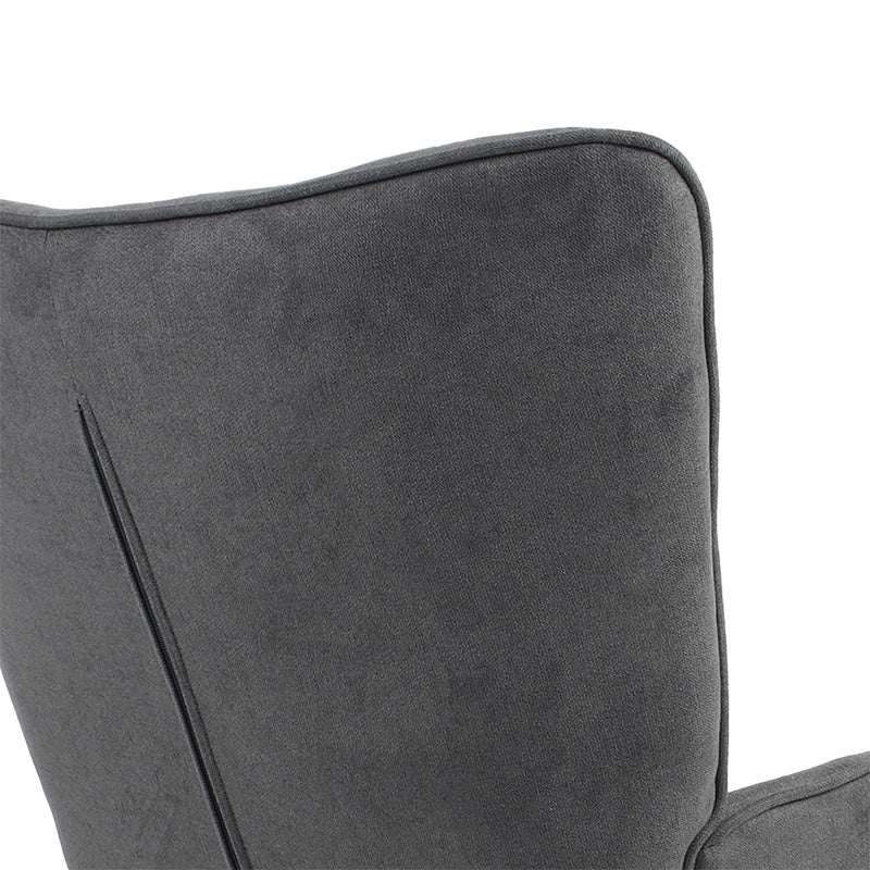 Armchair Fluffy pakoworld fabric anthracite-natural 75x69x96cm