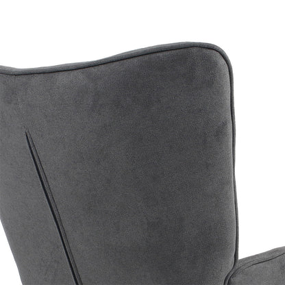 Armchair Fluffy fabric anthracite-natural 75x69x96cm