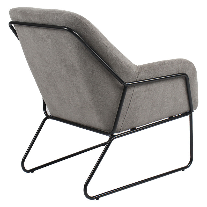 Armchair Indelible pakoworld fabric grey-black 76x67x81cm