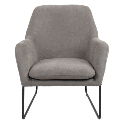 Armchair Indelible pakoworld fabric grey-black 76x67x81cm