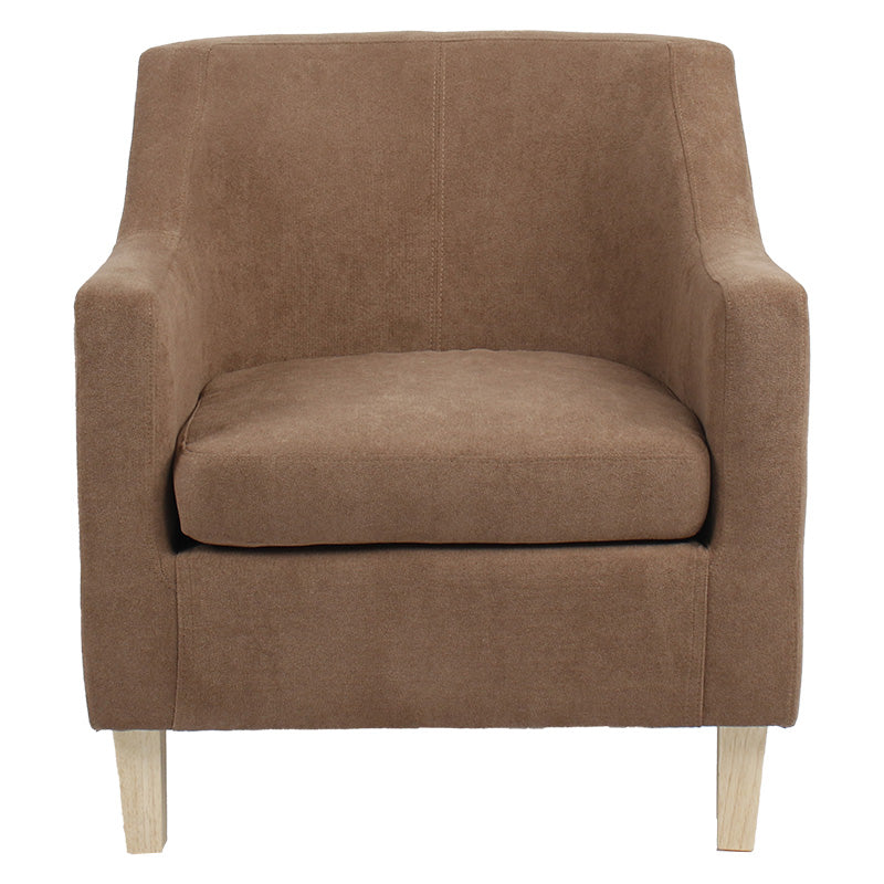 Armchair Joyful pakoworld fabric brown-natual 71x71x81cm