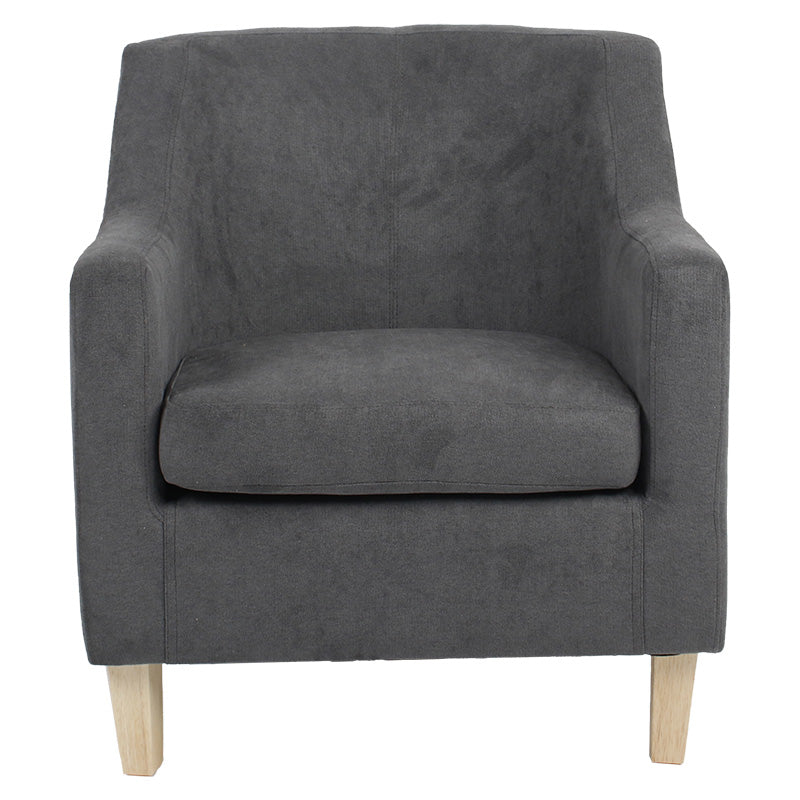 Armchair Joyful pakoworld fabric anthracite-natual 71x71x81cm