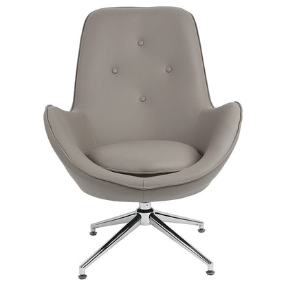 Armchair Kinetic pakoworld swivel fabric grey brown-chrome 81x78x104cm