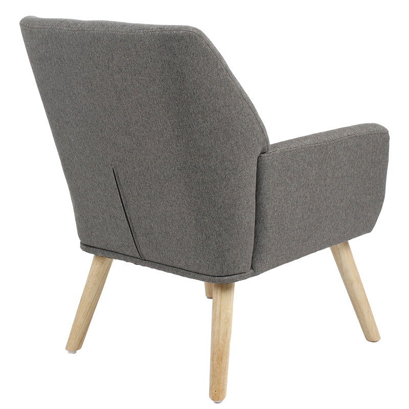 Armchair Likable pakoworld fabric grey natural 67x89x86cm