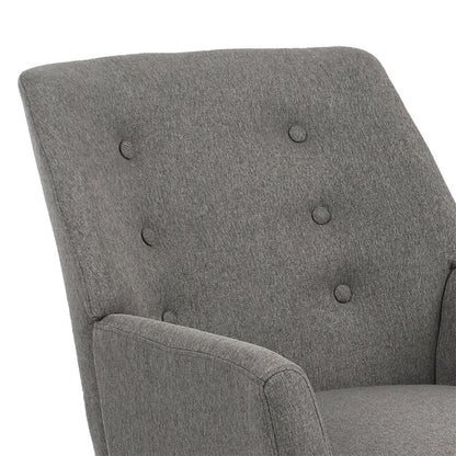 Armchair Likable pakoworld fabric grey natural 67x89x86cm